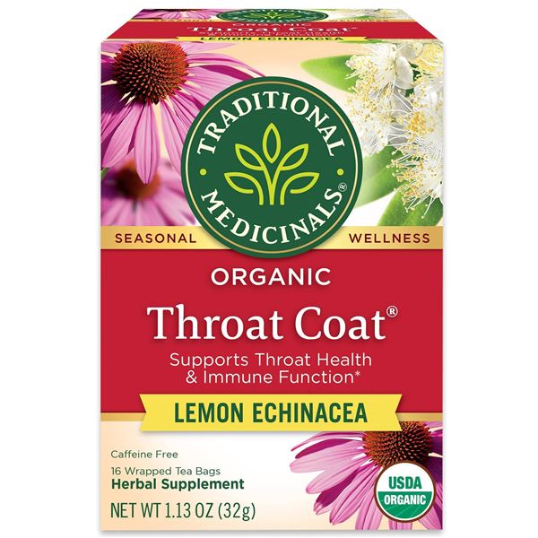 Traditional Medicinals Throat Coat Lemon E. 6X32 G BOXES