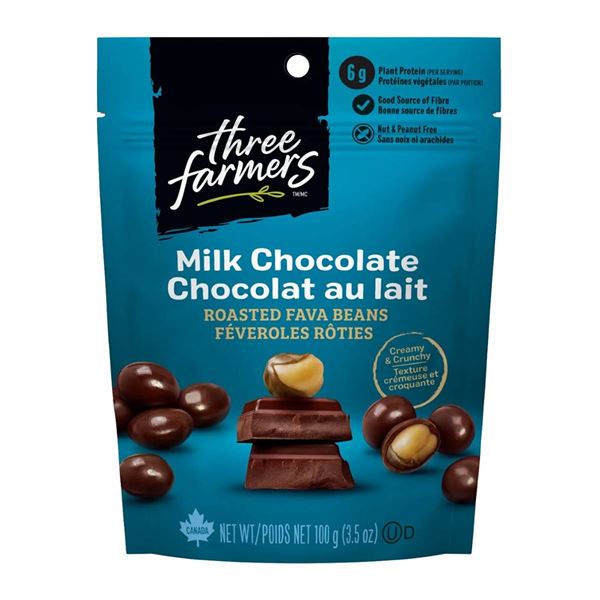 Three Farmers Milk Chocolate Fava Beans 6 x 100g