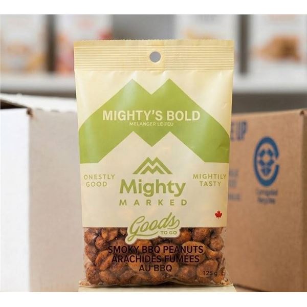 Mighty Marked BBQ Peanuts 12 x 140g