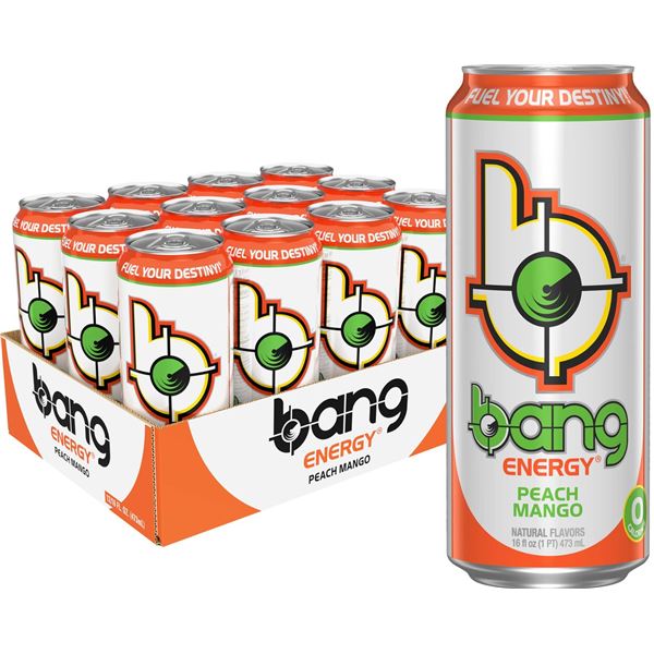 Bang Energy Peach Mango 12 x 473ml Cans