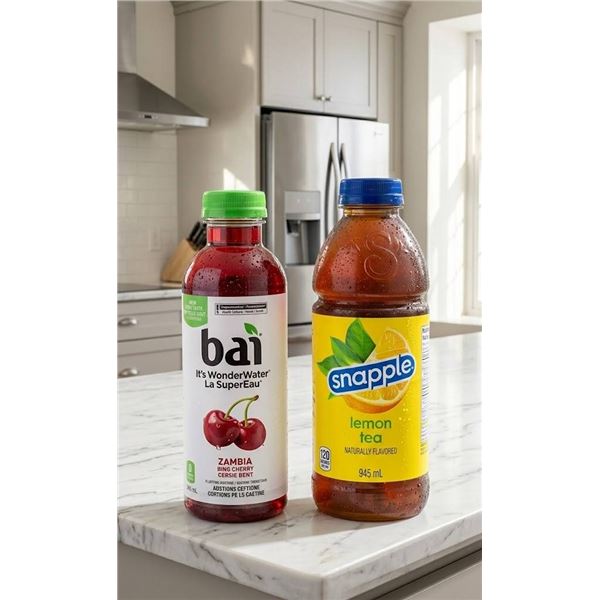 Snapple Lemon Tea 8 x 945mL Bai Cherry 2x530mlÂ  Bottles