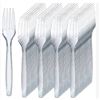 Image 1 : Prestee Perch 300 Clear Plastic Forks