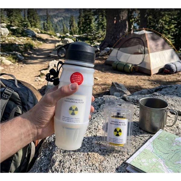 Seychelle 28oz Radiological Filter Bottle And 2 Filters