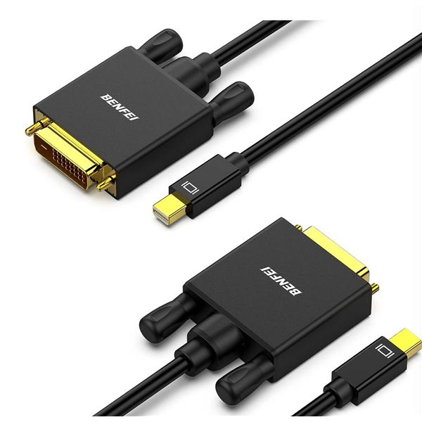 BENFEI Mini DP to DVI Adapter Cables, 2 Pack