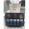 Image 3 : Jiaying Marine 12VÂ  Marine Boat Rocker Switch Aluminum Panel 5 Gang