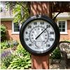 Image 1 : Large Black Indoor Outdoor Thermometer