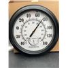 Image 2 : Large Black Indoor Outdoor Thermometer