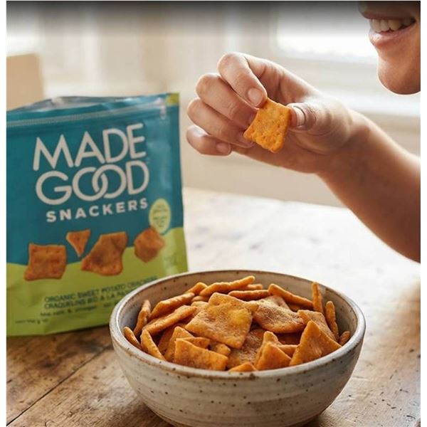 MadeGood Organic Sweet Potato Crackers Sea Salt & Vinegar 6x142g