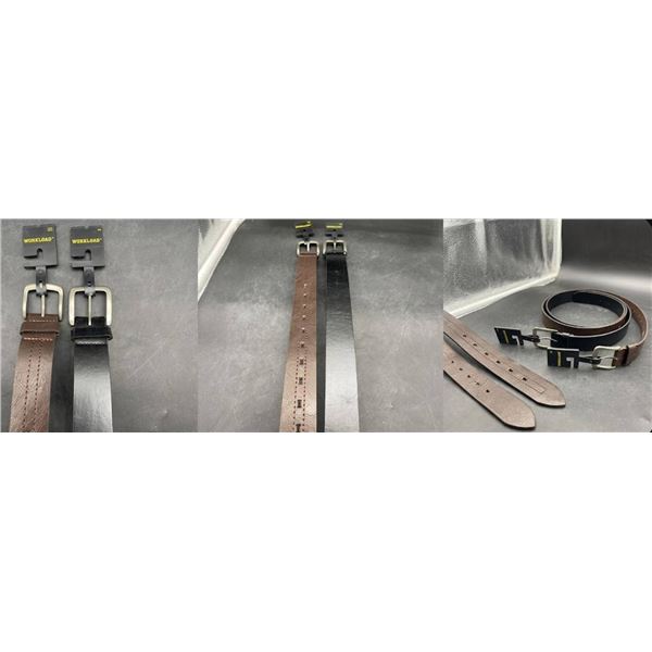 WORKLOAD Brown and Black Leather Belts, 40