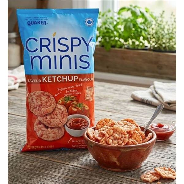 Quaker Crispy Minis Ketchup 12-Pack 100g Bags