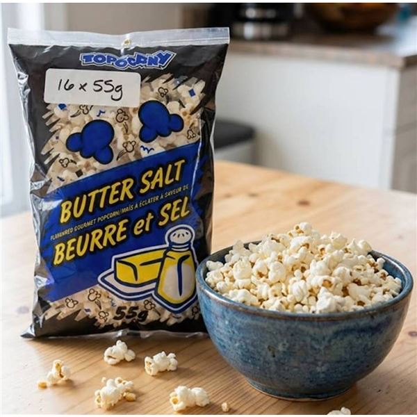 TooCorny Butter Salt Gourmet Popcorn Case 16x55g