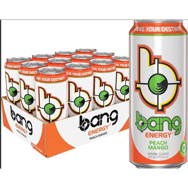 Bang Energy Peach Mango 473ml 12-Pack