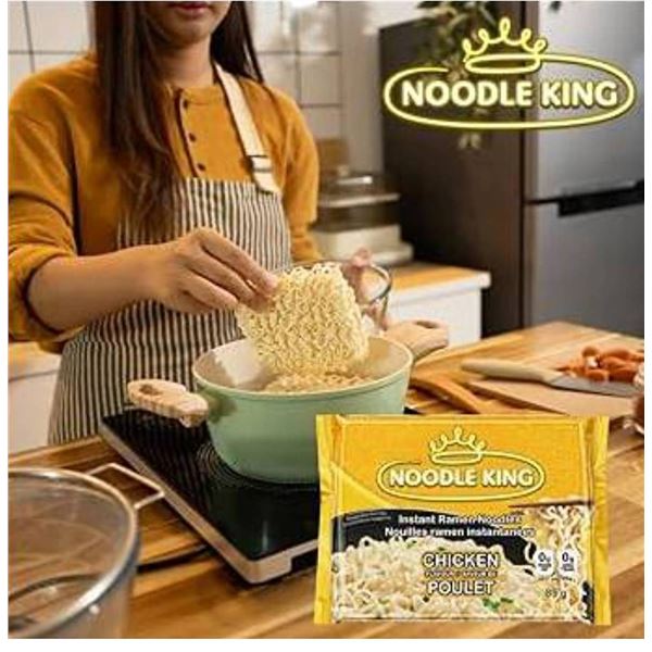 Lot Of 2 - Noodle King Chicken Flavored Ramen, 24x85g