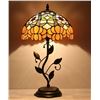 Image 1 : Tiffany Lamp Orange Flower Stained Glass Table Lamp **STYLE MAY VARY**