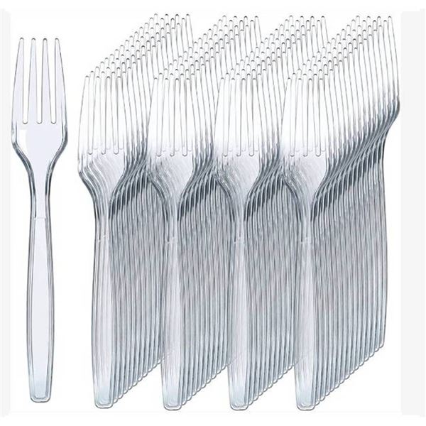 Prestee 300 Clear Plastic Forks