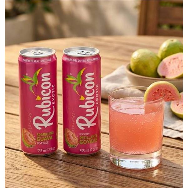 Rubicon Sparkling Guava Beverage, 12 Cans x 355ml