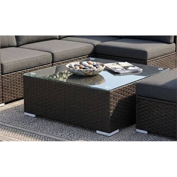 Outdoor Wicker Table Base, 31"x31"x11"