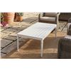 Image 1 : White Slatted Outdoor Table 60x110x40cm