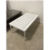 Image 2 : White Slatted Outdoor Table 60x110x40cm
