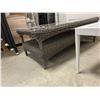 Image 4 : Wicker and Glass Coffee Table 132x72x50cm