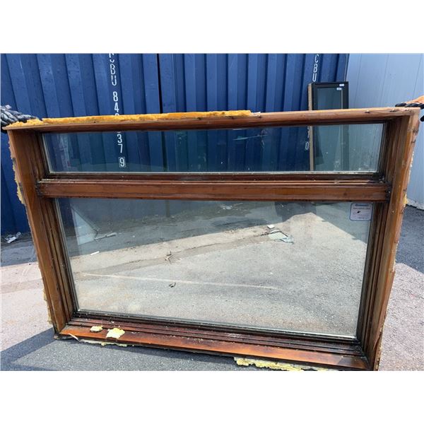 Double Pane Wood and Glass Window, 72x50