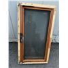 Image 2 : Wood and Metal Framed Window, 20x36 Inches