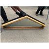 Image 3 : Triangular Fixed Wood and Glass Window 37X37X9X69"