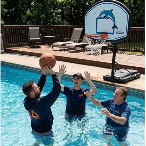 Lifetime Poolside Basketball Hoop With Dolphin Backing