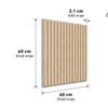 Image 6 : Artika Sonolok Walnut Slatted Panel Set 4 px - 15.5 sqft