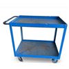 Image 1 : Blue Two-Shelf Rolling Utility Cart