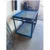 Image 3 : Blue Two-Shelf Rolling Utility Cart