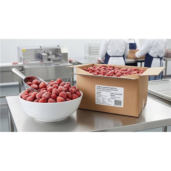 IQF Frozen Strawberries, 10kg Box