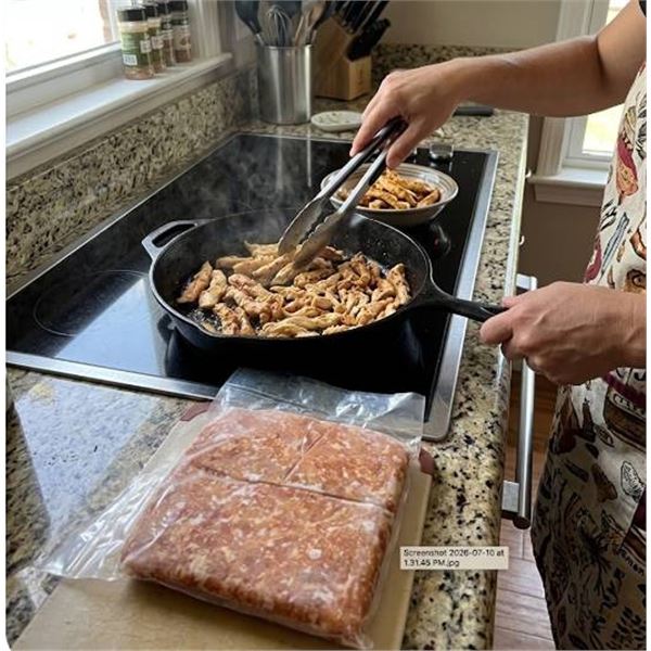 Frozen Shredded Chicken Thigh Meat , 2kg Halal