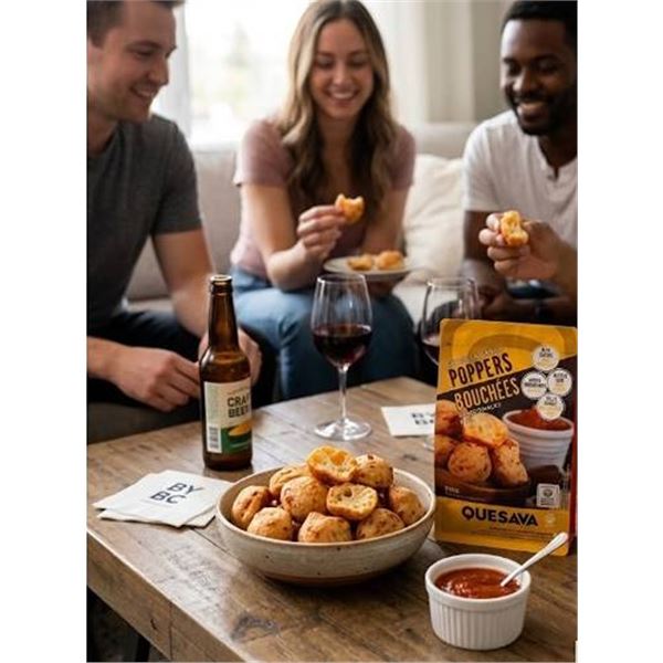 Quesava Cheese & Garlic Poppers 6 x 210g