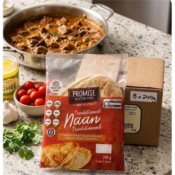 Promise Gluten Free Traditional Naan Breads 8x482g