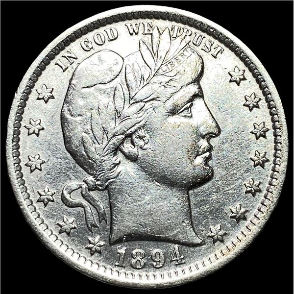 1894 Silver Barber Quarter CHOICE AU
