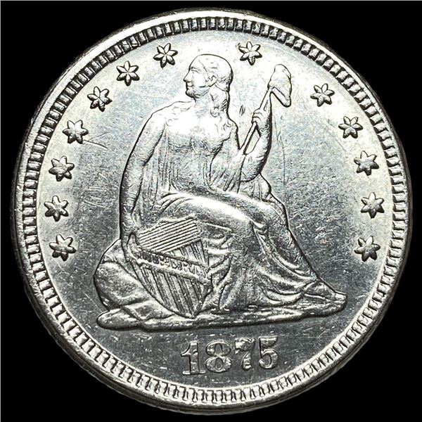 1875 Silver Seated Liberty Quarter  UNCIRCULATED