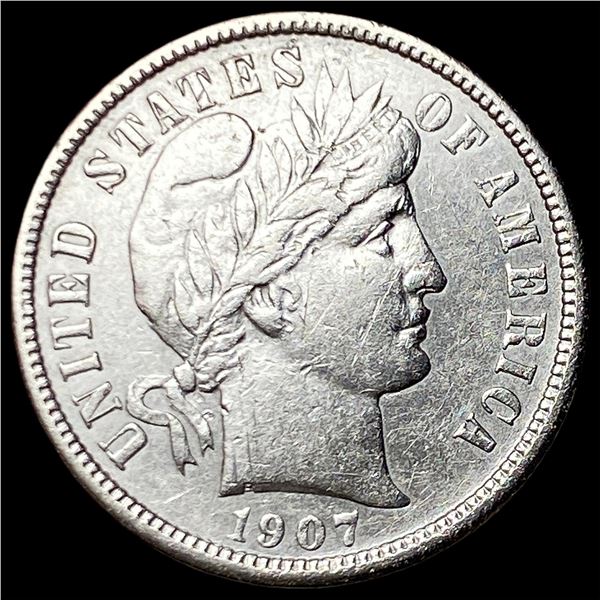 1907 Silver Barber Dime CLOSELY UNCIRCULATED