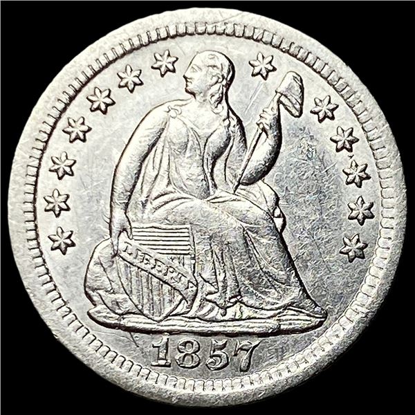 1857-O Silver Seated Liberty Half Dime  UNCIRCULATED