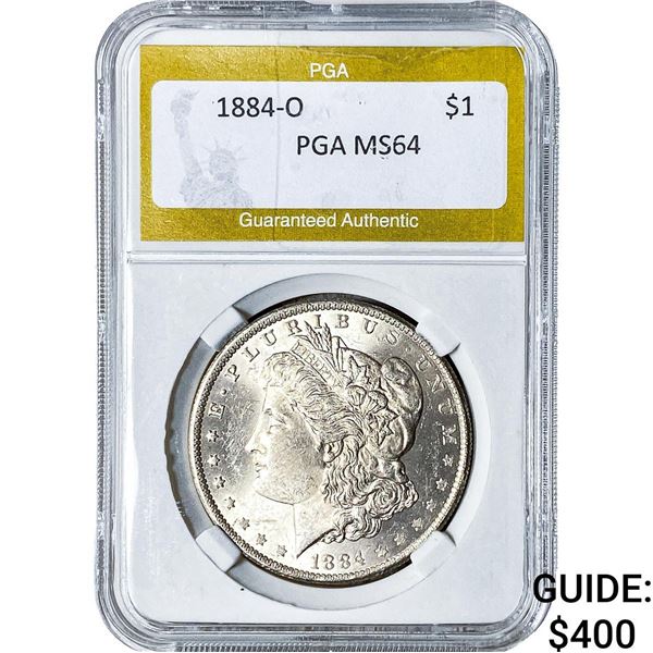 1884-O Morgan Silver Dollar PGA MS64