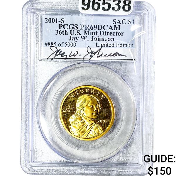 2001-S Sacagawea Dollar PCGS PR69 DCAM