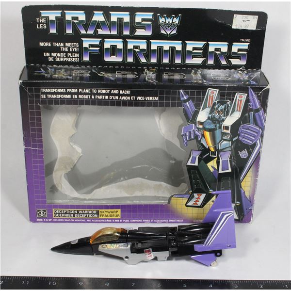 1984 HASBRO TRANSFORMERS G1 SKYWARP