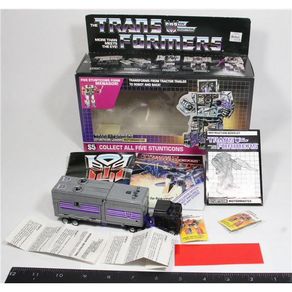 1986 HASBRO TRANSFORMERS G1 STUNTICON MOTORMASTER
