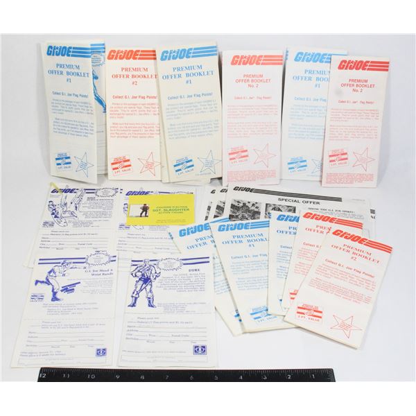 LOT OF G.I. JOE PAPERWORK, OFFER BOOKLETS