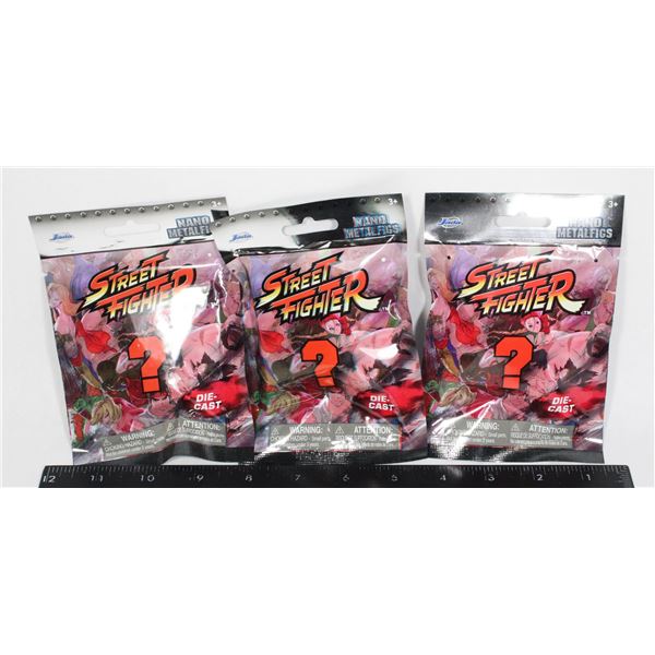THREE NEW STREET FIGHTER DIE CAST FIGURES