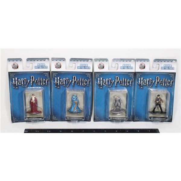 (4) HARRY POTTER DIECAST METAL FIGURES