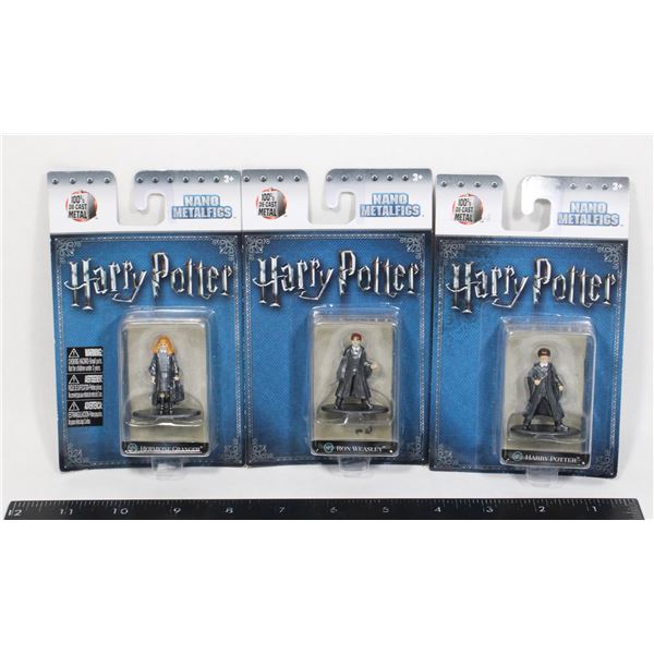 (3) HARRY POTTER DIECAST METAL FIGURES