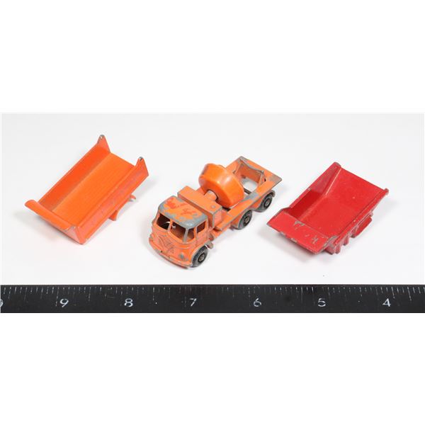 LOT OF THREE ORANGE MATCHBOX TOY CARS