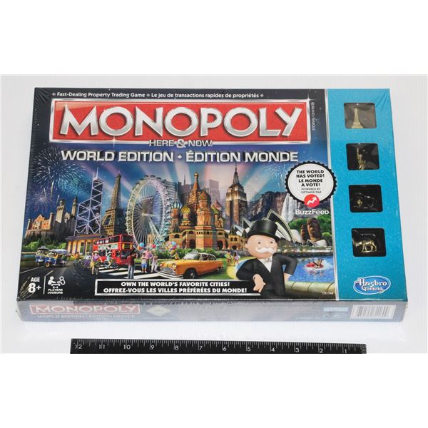 MONOPOLY GAME "HERE+NOW" WORLD EDITION