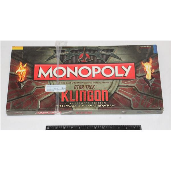 MONOPOLY STAR TREK KLINGON BOARD GAME